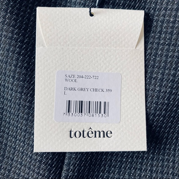 🆕 Toteme Grey Saze Trousers - Picture 6 of 7